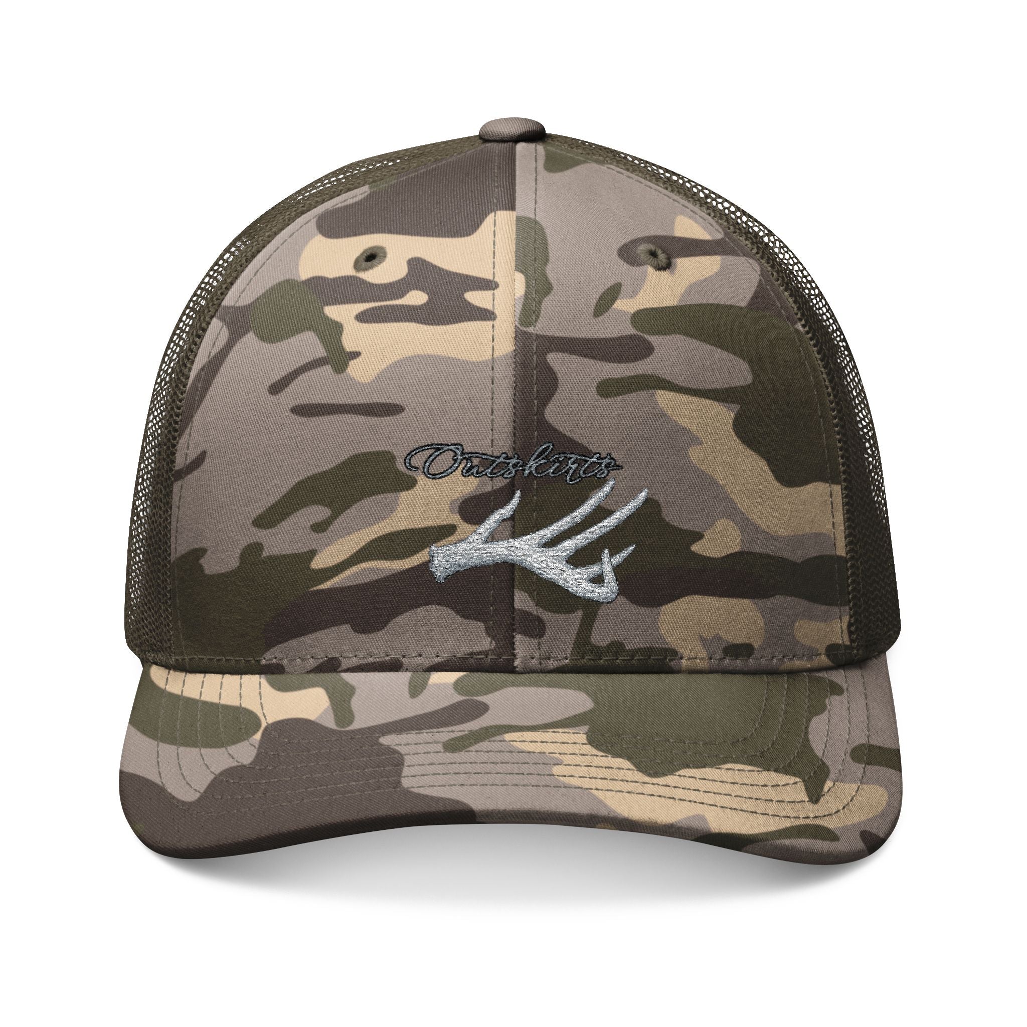 Outskirts Camo Trucker Hat — Embroidered